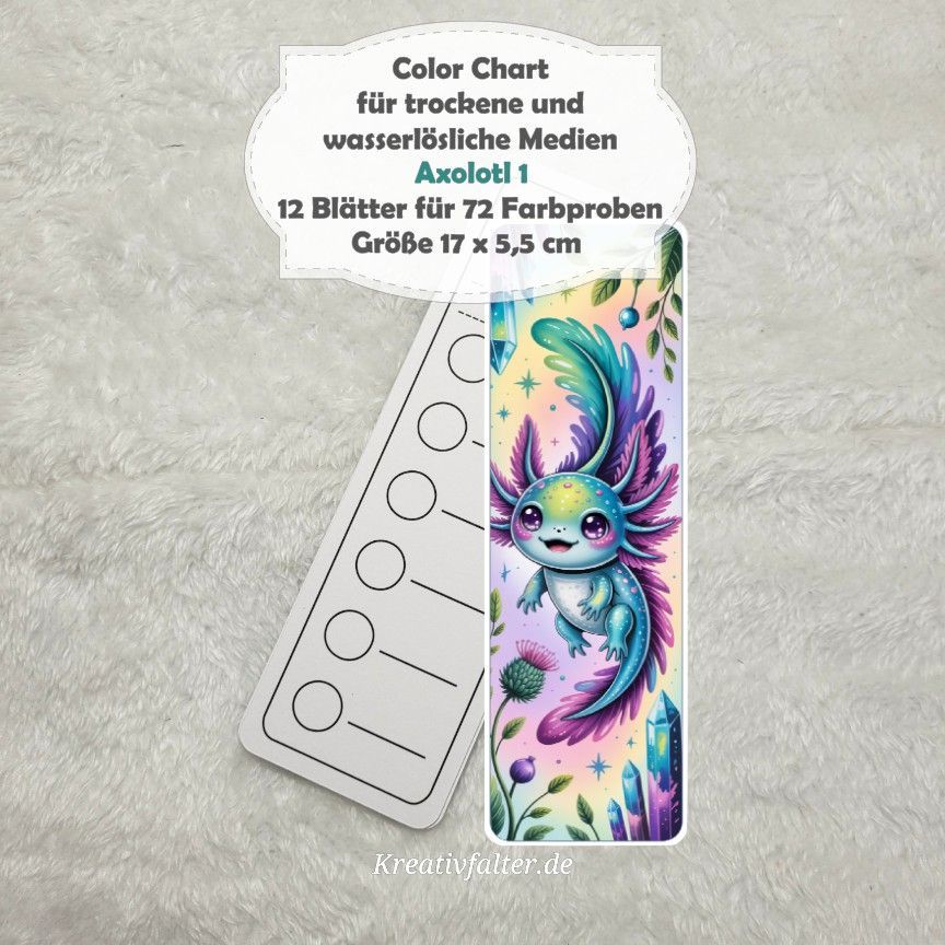 Axolotl 1 - Color Chart für trockene und wasserlösliche Medien - mit 72 Farbfelder