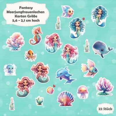 Meerjungfrauenlachen - 300g - Kartengröße - 22 Stanzteile - Die Cuts*