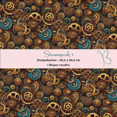 Steampunk 1 - Designkarton - 30,5 x 30,5 cm - randlos - 1 Bogen Steampunk 1 - Designkarton - 30,5 x 30,5 cm - randlos - 1 Bogen