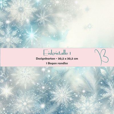 Eiskristalle 1 - Designkarton - 30,5 x 30,5 cm - randlos - 1 Bogen Eiskristalle 1 - Designkarton - 30,5 x 30,5 cm - randlos - 1 Bogen