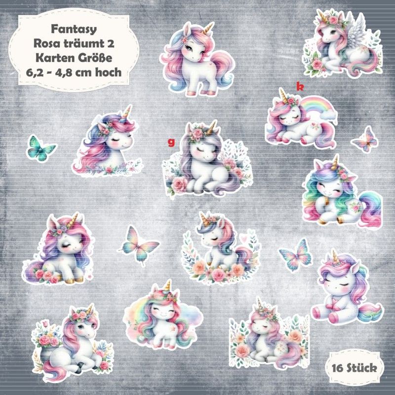 Rosa träumt 2 - 300g - Karten - Größe - 16 Stanzteile - Die Cuts*