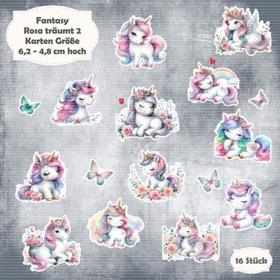 Rosa träumt 2 - 300g - Karten - Größe - 16 Stanzteile - Die Cuts*