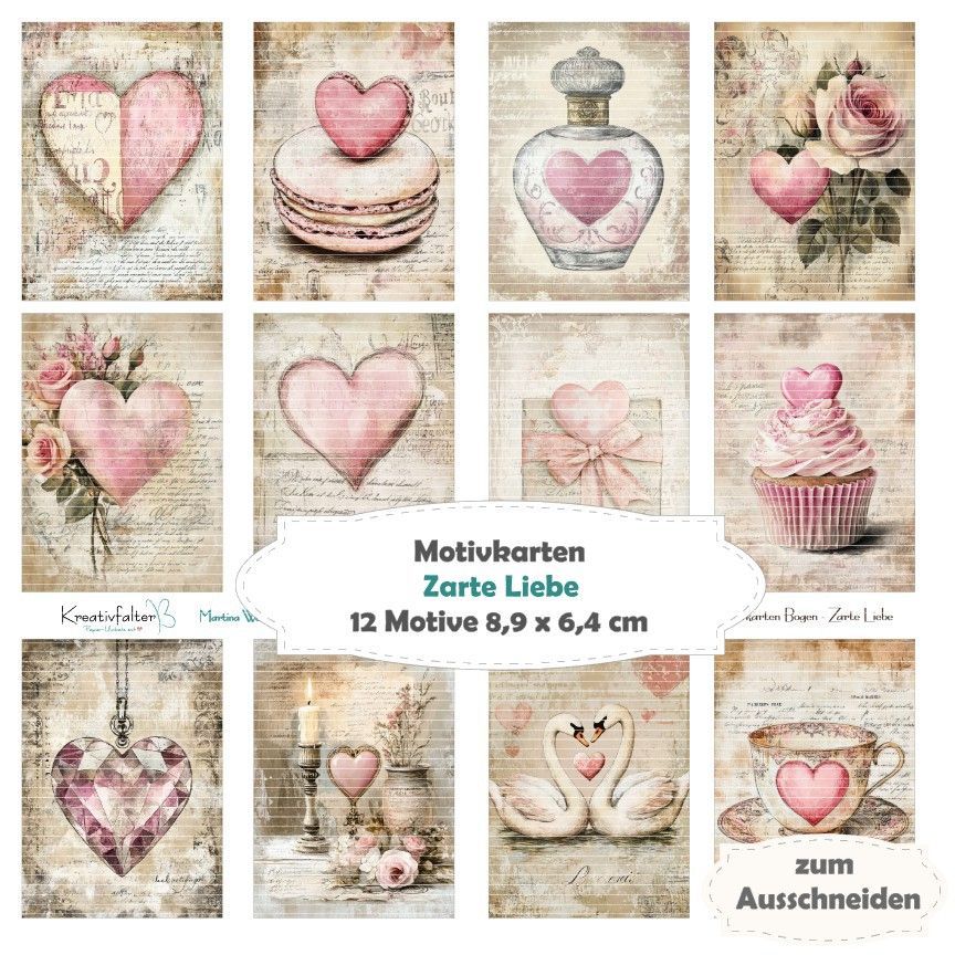 Zarte Liebe - Motivkarten - 12 Inch - mit 12 Motiven Zarte Liebe - Motivkarten - 12 Inch - mit 12 Motiven