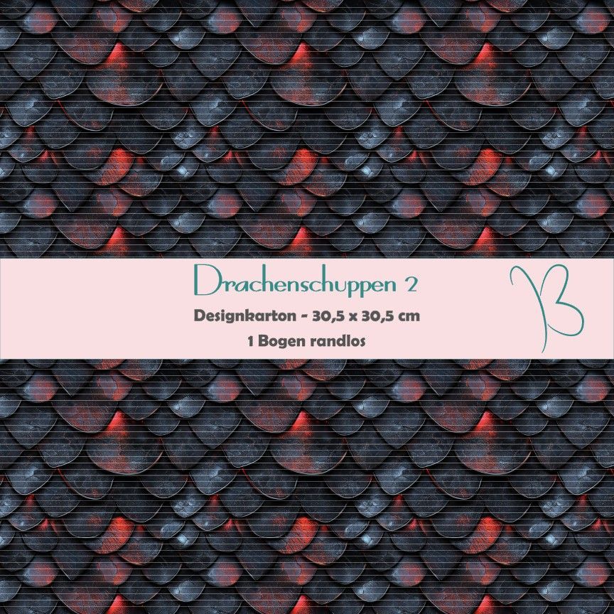 Drachenschuppen 2 - Designkarton - 30,5 x 30,5 cm - randlos - 1 Bogen Drachenschuppen 2 - Designkarton - 30,5 x 30,5 cm - randlos - 1 Bogen