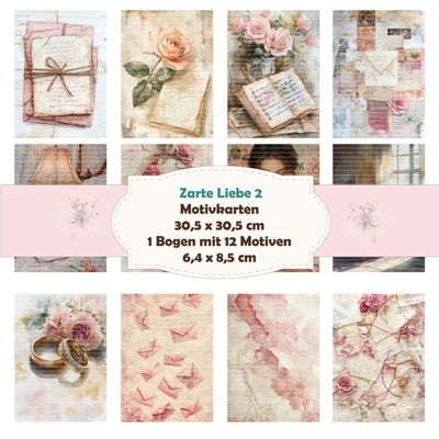 Zarte Liebe 2 - Motivkarten - 12 Inch - mit 12 Motiven*