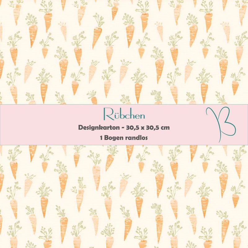Rübchen - Designkarton - 30,5 x 30,5 cm - randlos - 1 Bogen