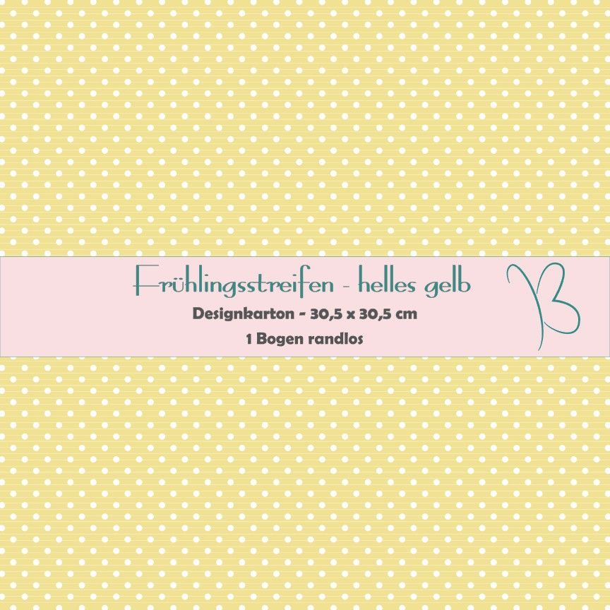 Frühlingpunkte - helles gelb - Designkarton - 30,5 x 30,5 cm - randlos - 1 Bogen