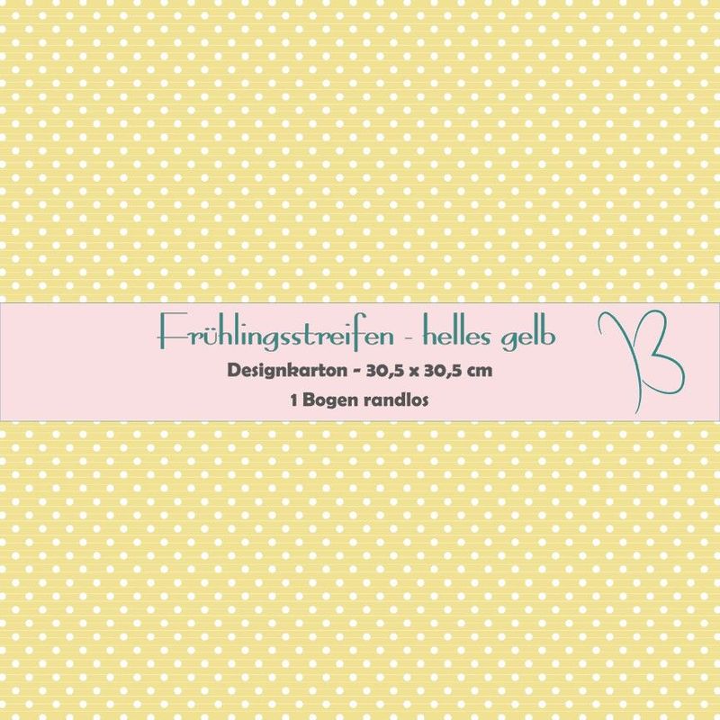 Frühlingpunkte - helles gelb - Designkarton - 30,5 x 30,5 cm - randlos - 1 Bogen