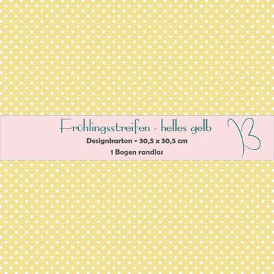 Frühlingpunkte - helles gelb - Designkarton - 30,5 x 30,5 cm - randlos - 1 Bogen
