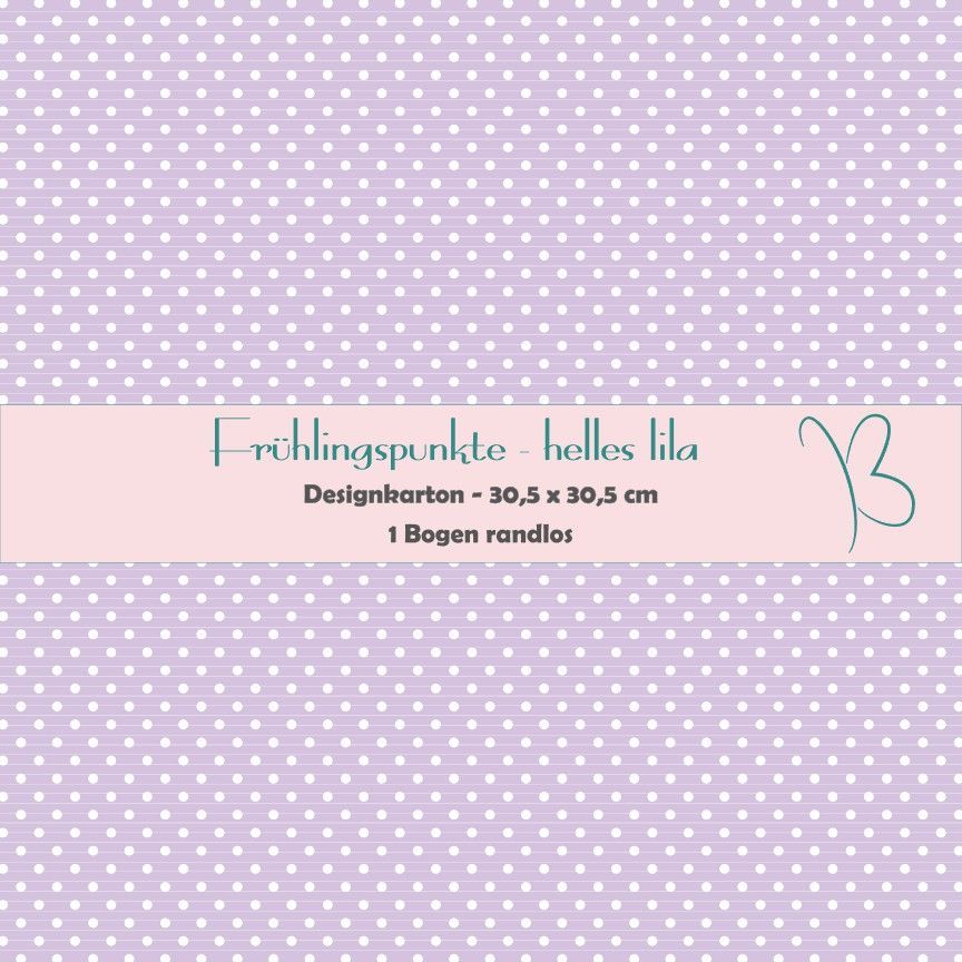 Frühlingpunkte - helles lila - Designkarton - 30,5 x 30,5 cm - randlos - 1 Bogen