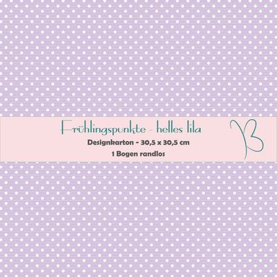 Frühlingpunkte - helles lila - Designkarton - 30,5 x 30,5 cm - randlos - 1 Bogen