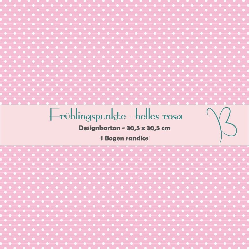Frühlingpunkte - helles rosa - Designkarton - 30,5 x 30,5 cm - randlos - 1 Bogen