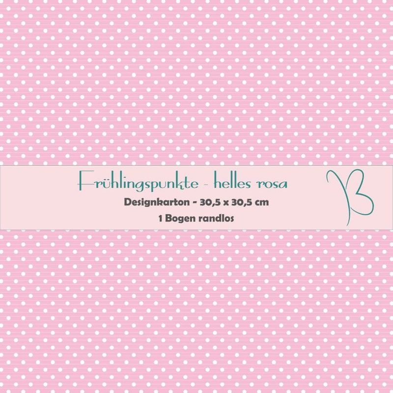 Frühlingpunkte - helles rosa - Designkarton - 30,5 x 30,5 cm - randlos - 1 Bogen