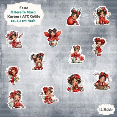 Osterelfe Mara - Alben / Kartengröße - 12 Stanzteile - Die Cuts Osterelfe Mara - Alben / Kartengröße - 12 Stanzteile - Die Cuts