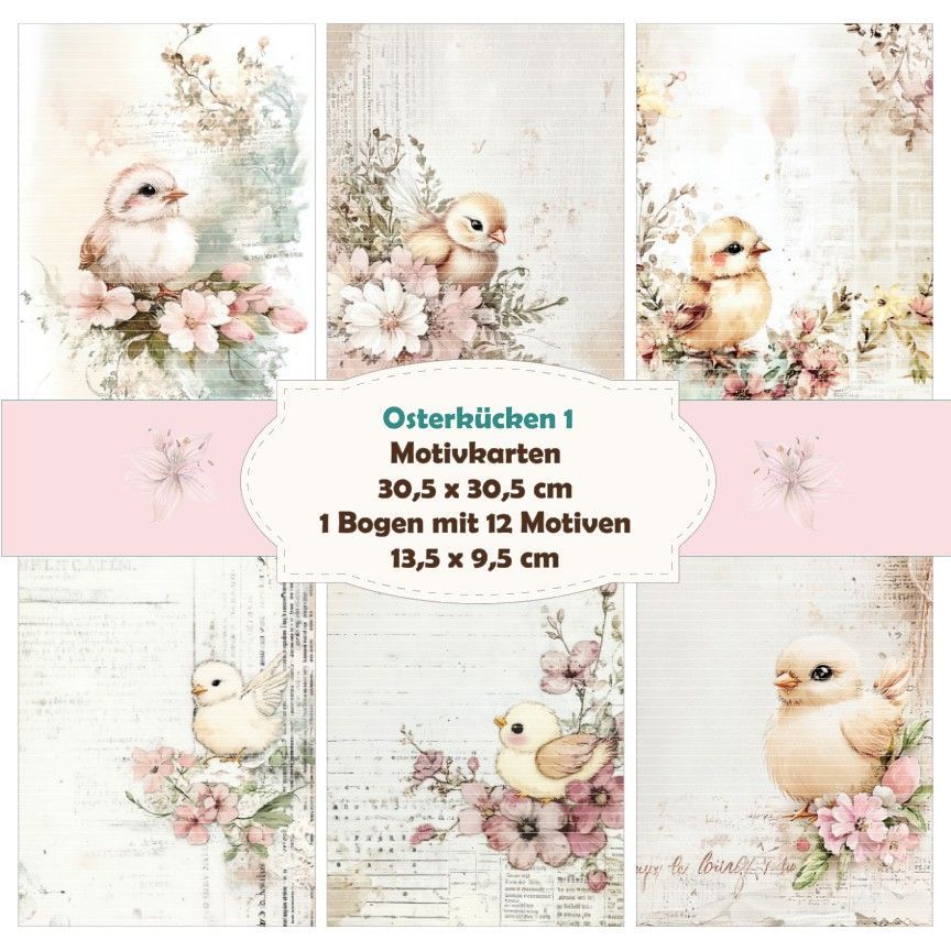 Osterkücken 1 - Motivkarten - 12 Inch - mit 6 Motiven