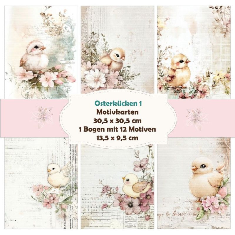 Osterkücken 1 - Motivkarten - 12 Inch - mit 6 Motiven