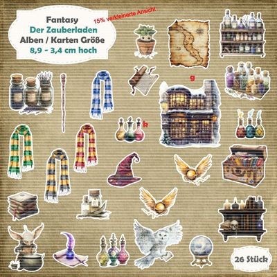 Der Zauberladen - Alben / Karten Größe - 26 Stanzteile - Die Cuts Der Zauberladen - Alben / Karten Größe - 26 Stanzteile - Die Cuts