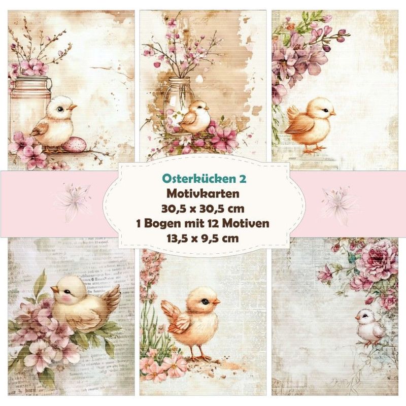 Osterkücken 2 - Motivkarten - 12 Inch - mit 6 Motiven