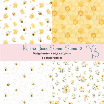 Kleine Biene Summ Summ 2 - Designkarton - 30,5 x 30,5 cm - randlos - 1 Bogen Kleine Biene Summ Summ 2 - Designkarton - 30,5 x 30,5 cm - randlos - 1 Bogen