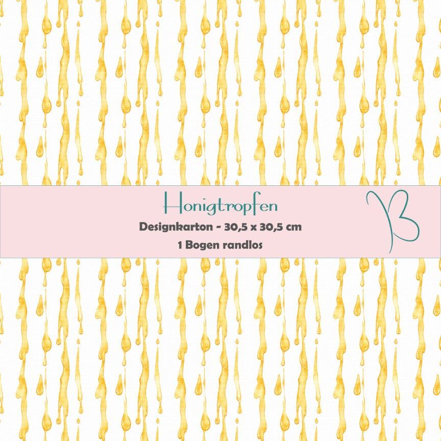Honigtropfen - Designkarton - 30,5 x 30,5 cm - randlos - 1 Bogen Honigtropfen - Designkarton - 30,5 x 30,5 cm - randlos - 1 Bogen