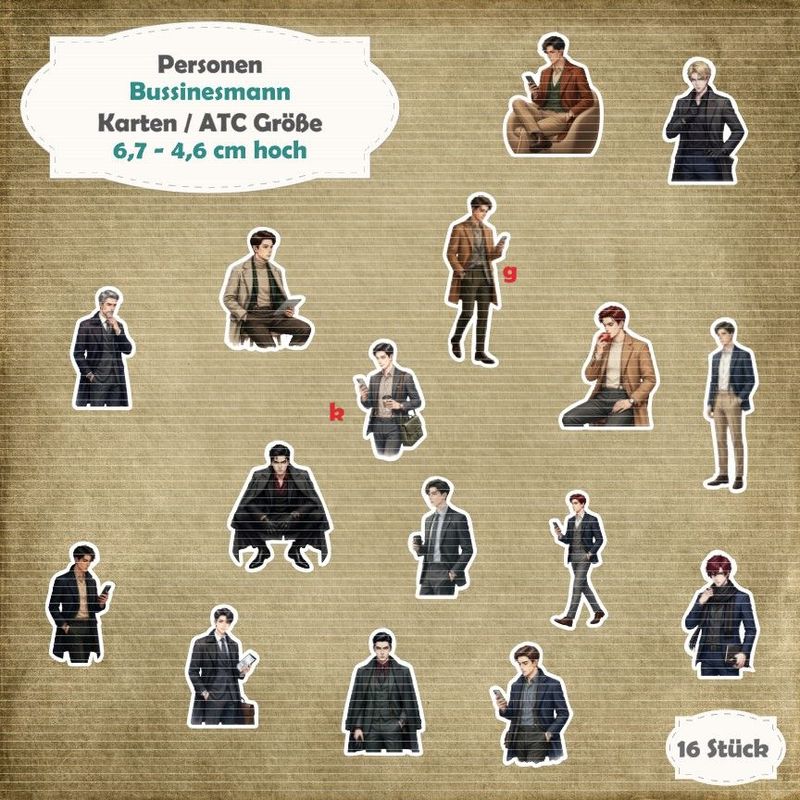 Bussinesmann - 210g - Alben / Kartengröße - 16 Stanzteile - Die Cuts Bussinesmann - 210g - Alben / Kartengröße - 16 Stanzteile - Die Cuts