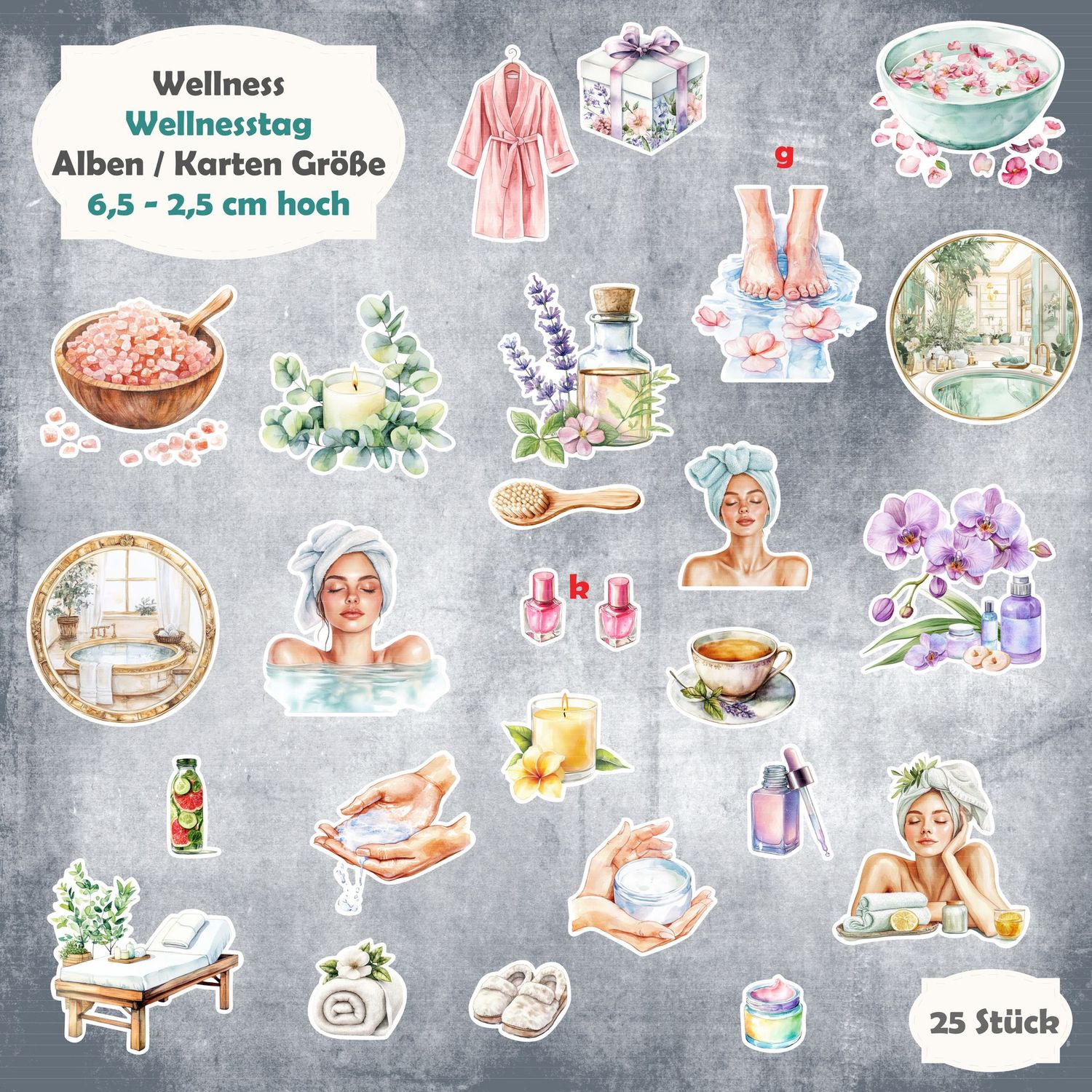 Wellnesstag - 210g - Alben / Kartengröße - 25 Stanzteile - Die Cuts Wellnesstag - 210g - Alben / Kartengröße - 25 Stanzteile - Die Cuts