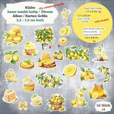 Sauer macht lustig - Zitrone - 210g - Album / Karte / ATC Größe - 24 + 7 Stanzteile - Die Cuts - Neu aufgelegt! Sauer macht lustig - Zitrone - 210g - Album / Karte / ATC Größe - 24 + 7 Stanzteile - Die Cuts - Neu aufgelegt!