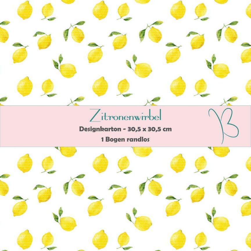 Zitronenwirbel - Designkarton - 30,5 x 30,5 cm - randlos - 1 Bogen Zitronenwirbel - Designkarton - 30,5 x 30,5 cm - randlos - 1 Bogen