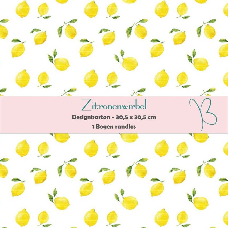Zitronenwirbel - Designkarton - 30,5 x 30,5 cm - randlos - 1 Bogen Zitronenwirbel - Designkarton - 30,5 x 30,5 cm - randlos - 1 Bogen