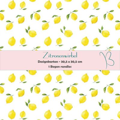 Zitronenwirbel - Designkarton - 30,5 x 30,5 cm - randlos - 1 Bogen Zitronenwirbel - Designkarton - 30,5 x 30,5 cm - randlos - 1 Bogen