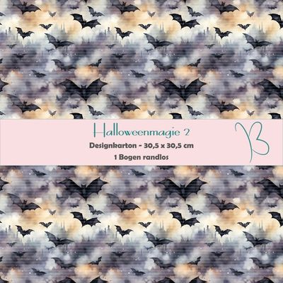 Halloweenmagie 2 - Designkarton - 30,5 x 30,5 cm - randlos - 1 Bogen