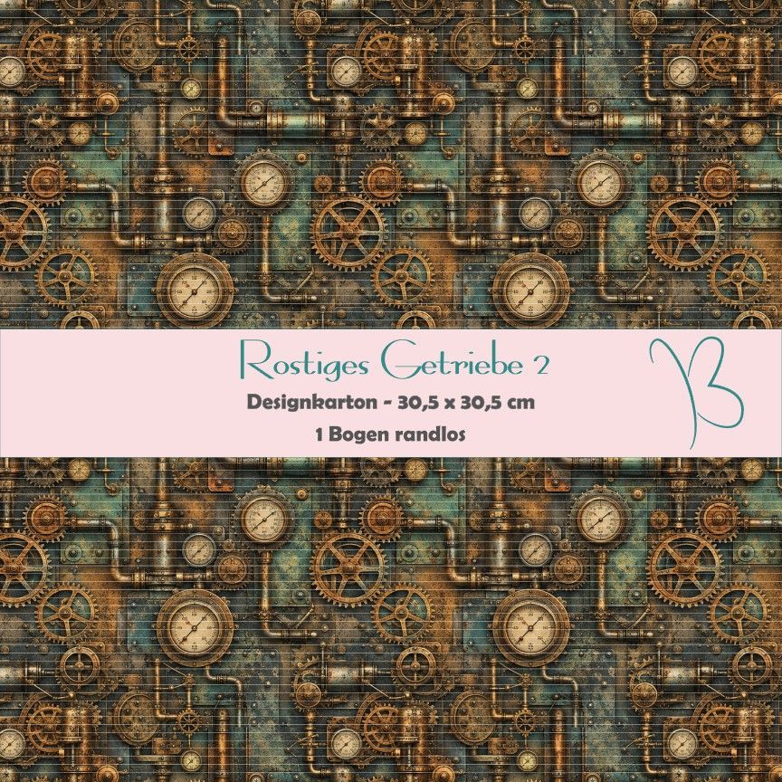 Rostiges Getriebe 2 - Designkarton - 30,5 x 30,5 cm - randlos - 1 Bogen Rostiges Getriebe 2 - Designkarton - 30,5 x 30,5 cm - randlos - 1 Bogen