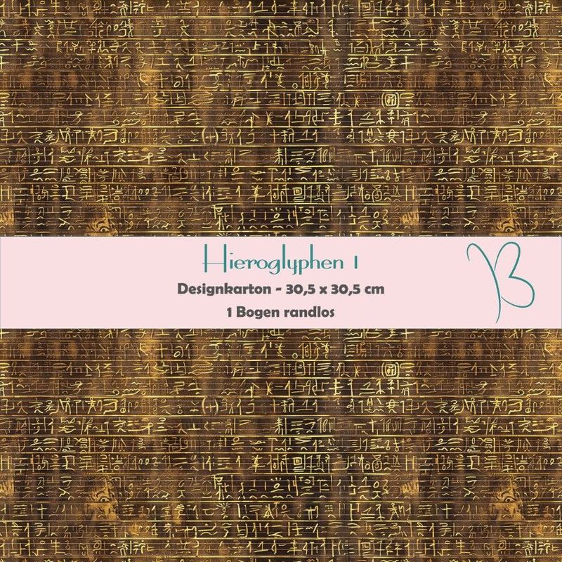 Hieroglyphen 1 - Designkarton - 30,5 x 30,5 cm - randlos - 1 Bogen Hieroglyphen 1 - Designkarton - 30,5 x 30,5 cm - randlos - 1 Bogen