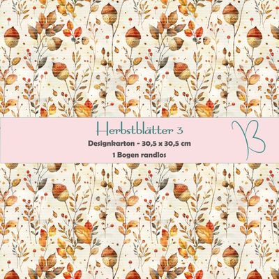 Herbstblätter 3 - Designkarton - 30,5 x 30,5 cm - randlos - 1 Bogen Herbstblätter 3 - Designkarton - 30,5 x 30,5 cm - randlos - 1 Bogen