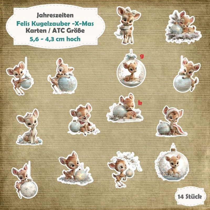 Felis Kugelzauber - X-Mas - 210g - Alben / Karten Größe - 14 Stanzteile - Die Cuts Felis Kugelzauber - X-Mas - 210g - Alben / Karten Größe - 14 Stanzteile - Die Cuts