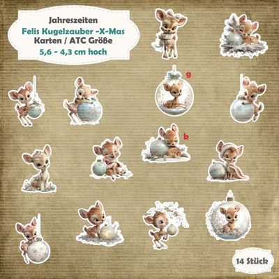 Felis Kugelzauber - X-Mas - 210g - Alben / Karten Größe - 14 Stanzteile - Die Cuts Felis Kugelzauber - X-Mas - 210g - Alben / Karten Größe - 14 Stanzteile - Die Cuts