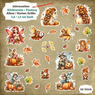 Kürbisernte - Fantasy - 210g - Karten / ATC Größe - 30 Stanzteile - Die Cut Kürbisernte - Fantasy - 210g - Karten / ATC Größe - 30 Stanzteile - Die Cut
