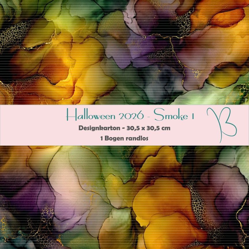 Smoke 1  - Halloween 2026 - Designkarton - 30,5 x 30,5 cm - randlos - 1 Bogen