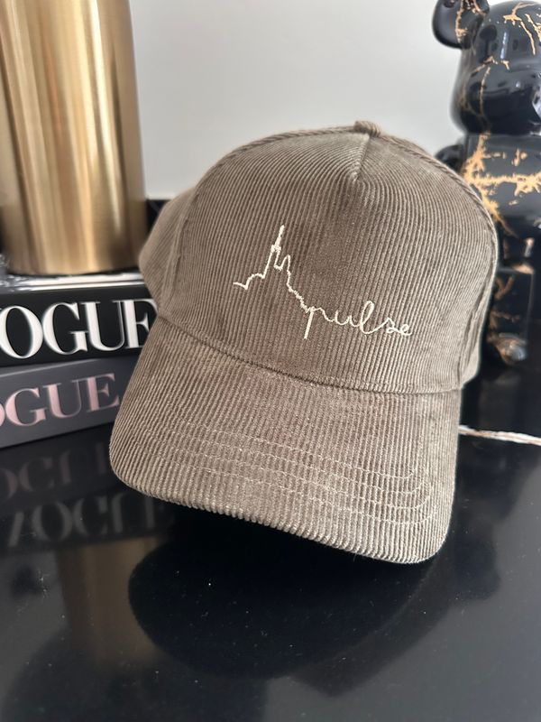 Casquette The Line Velours Kaki