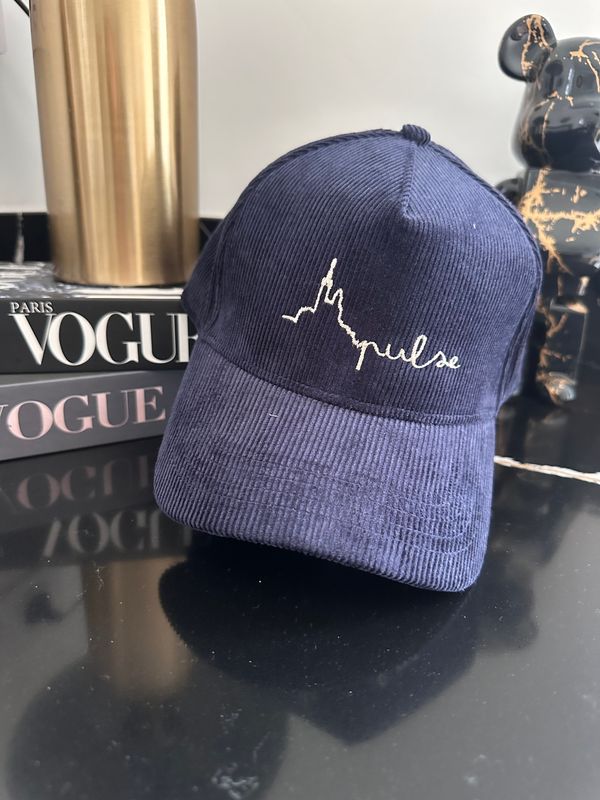 Casquette The Line Velours Bleu Marine
