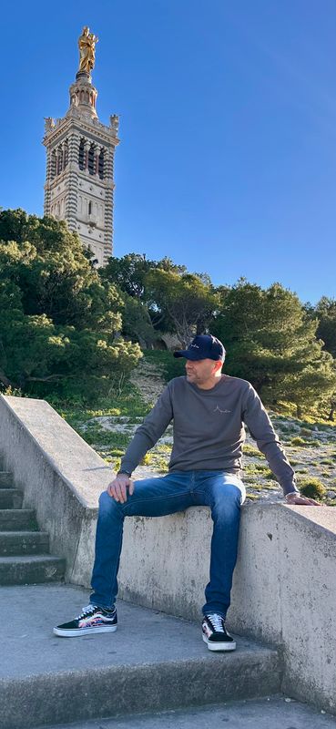 Sweat  col rond The Line Gris anthracite