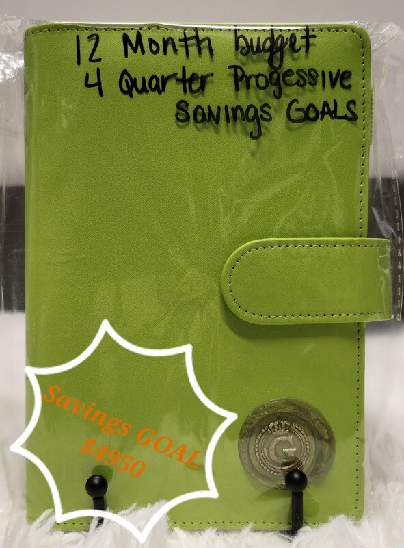 1 Year Budget book with Saving Goal of $4950