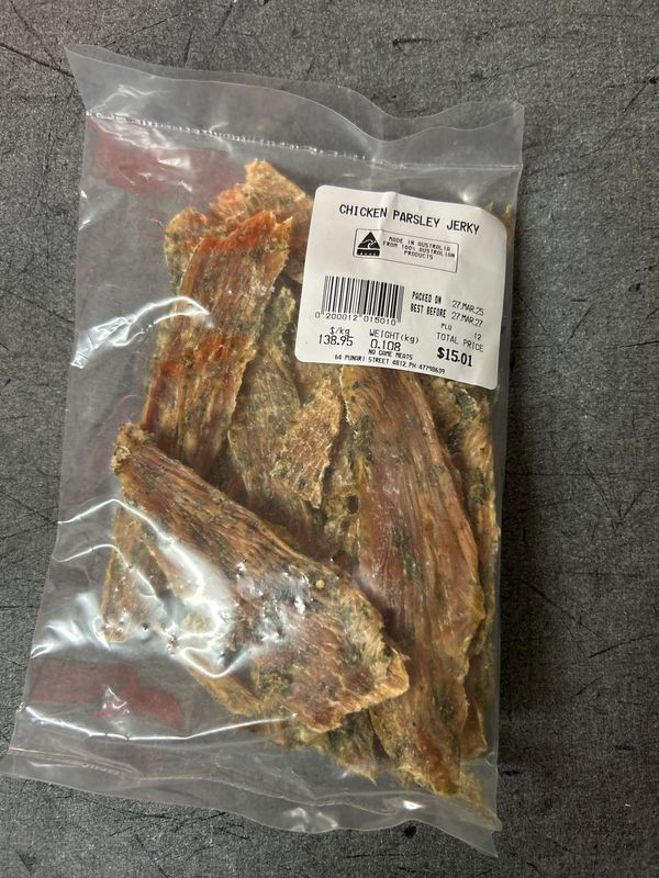 Organic Dried Chicken Jerky (Parsley)