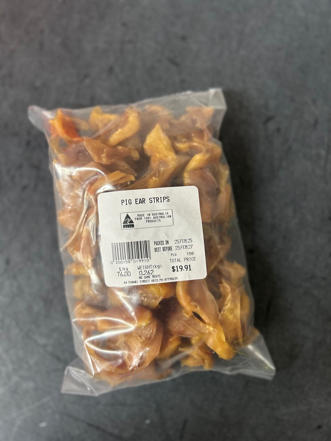 Dried Pig Ear Strips