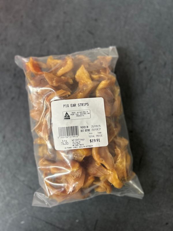 Dried Pig Ear Strips