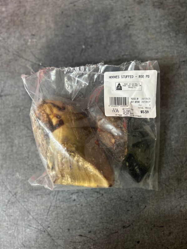 Dried Hooves Stuffed with P. Butter & Roo