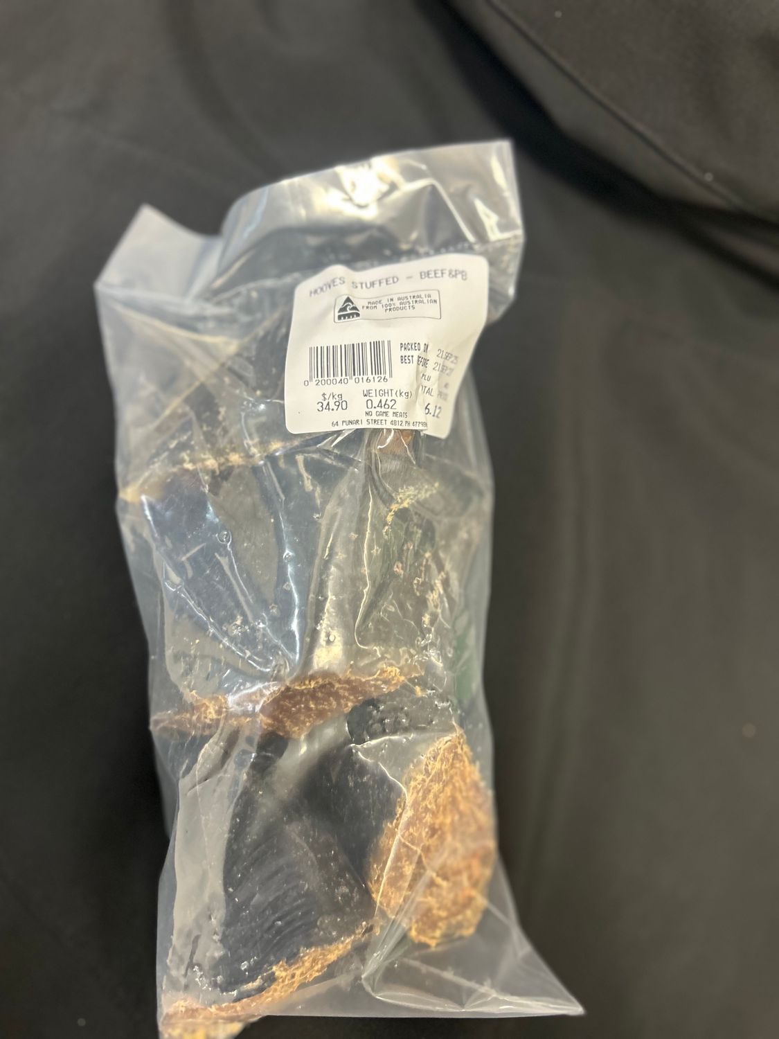 Dried Stuffed Hooves with Beef & P. Butter