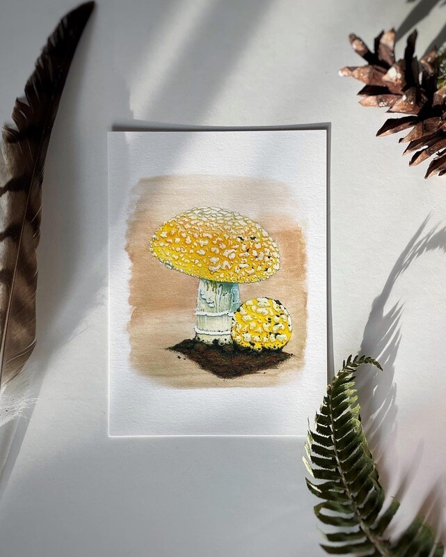 Sunshine Amanita Art Print
