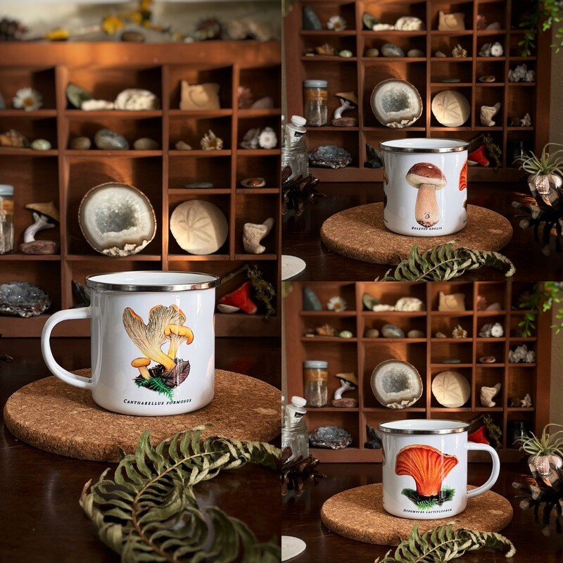 Edible Mushroom Enamel Mug