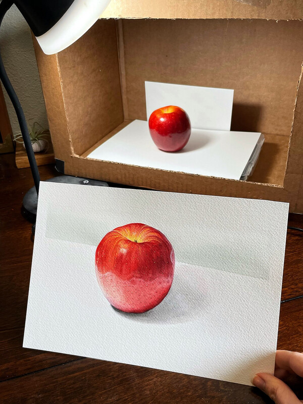 Original painting- Pink Lady Apple